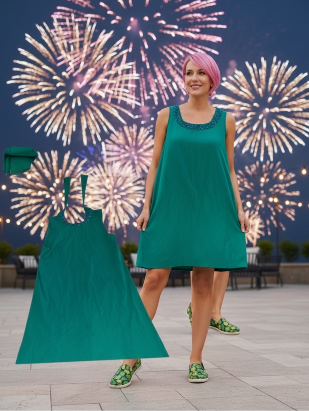 Karla Colletto  Green Swim Cover Up Dress